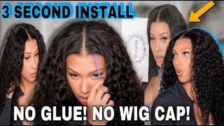 NO WIG CAP! 🚫 NO GLUE! Fake Scalp 9X6 Closure Curly Wig- PrettyLuxHair