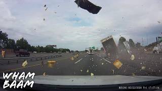 TERRIBLE TRUCK DRIVER CAUSES INSANE HIGHWAY CRASH