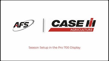 Season Setup in the Pro 700 Display