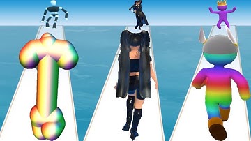 TALL MAN RUN vs BUILD A QUEEN vs GIANT RUSH - Best Levels Gameplay Android ios