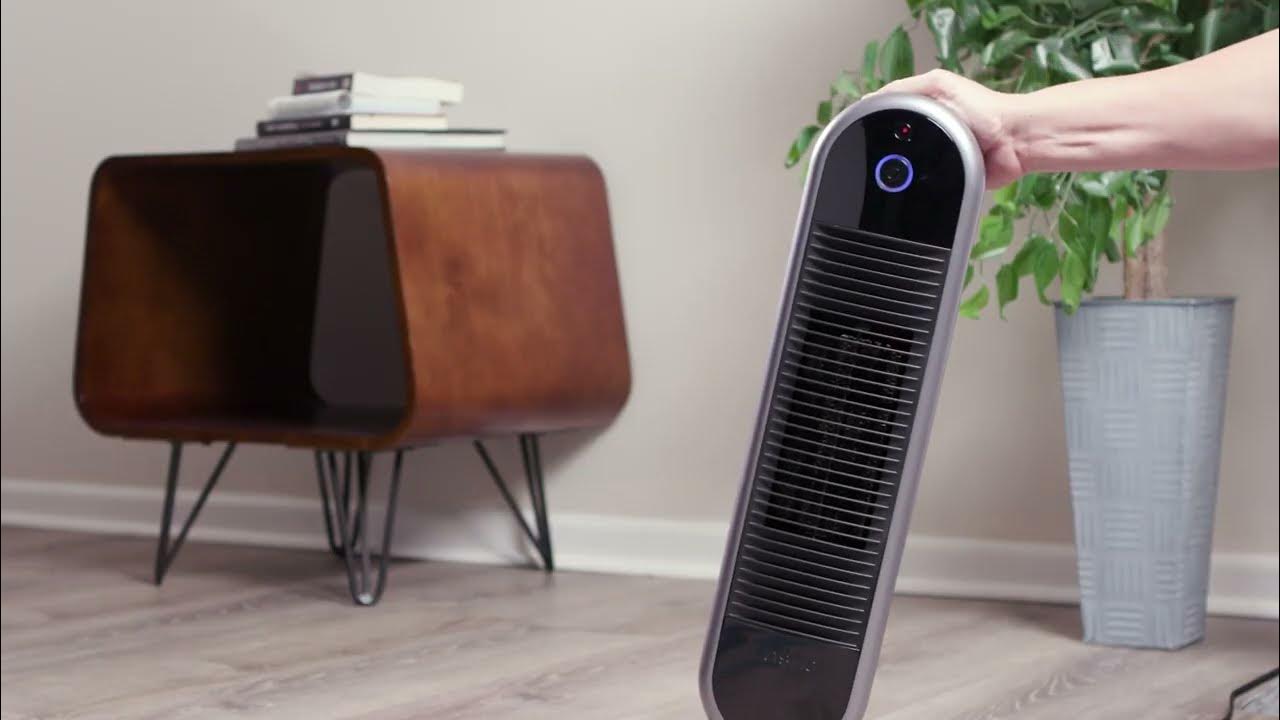 Model AR122 Lasko 22" Smart Oscillating Tower Heater Powered by Aria™, Black YouTube