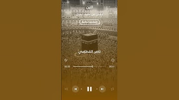 سورة التين | بصوت الشيخ ناصر القطامي