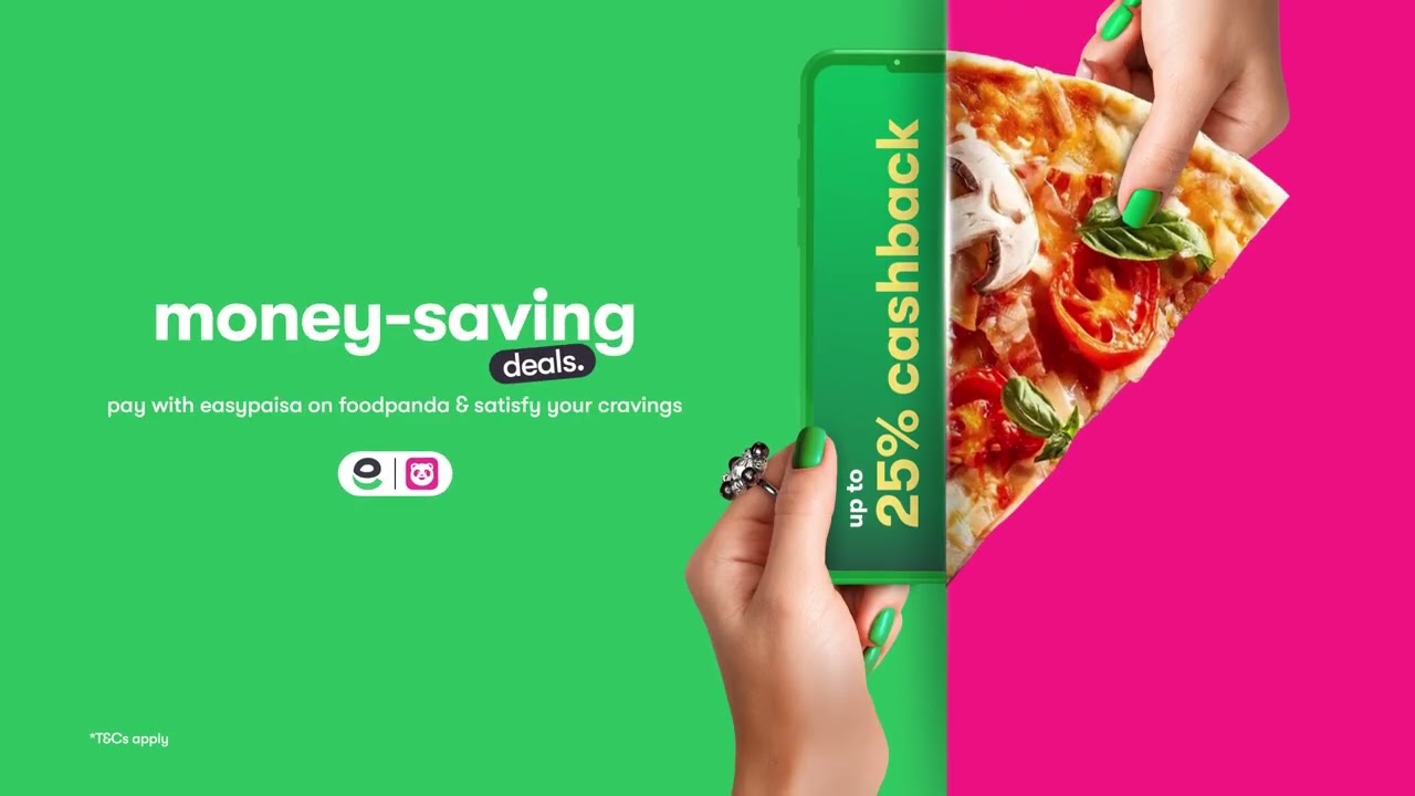 25% cashback on foodpanda order with easypaisa! 🤩💚