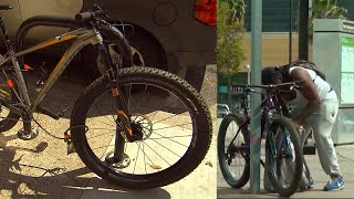 Watch How Crafty Thieves Are At Stealing Bicycles