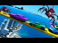 Parkour car challenge on city choo choo charles skibidi toilet in GTA V mods injured Spiderman