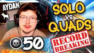 *NEW* AYDAN 50 KILLS *WORLD RECORD* SOLO vs QUADS on the NEW WARZONE VERDANSK! (Season 3)