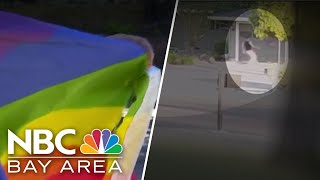 Caught on camera: Man rips down Pride flag from San Jose home