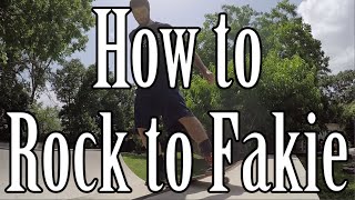 How to do a Rock to Fakie on a Skateboard (Mini Ramp Trick Tutorial)