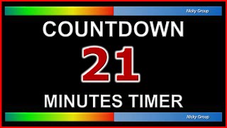 ⏰ 21 Minutes Timer - Countdown Full HD 1080p - Background Relaxing Music