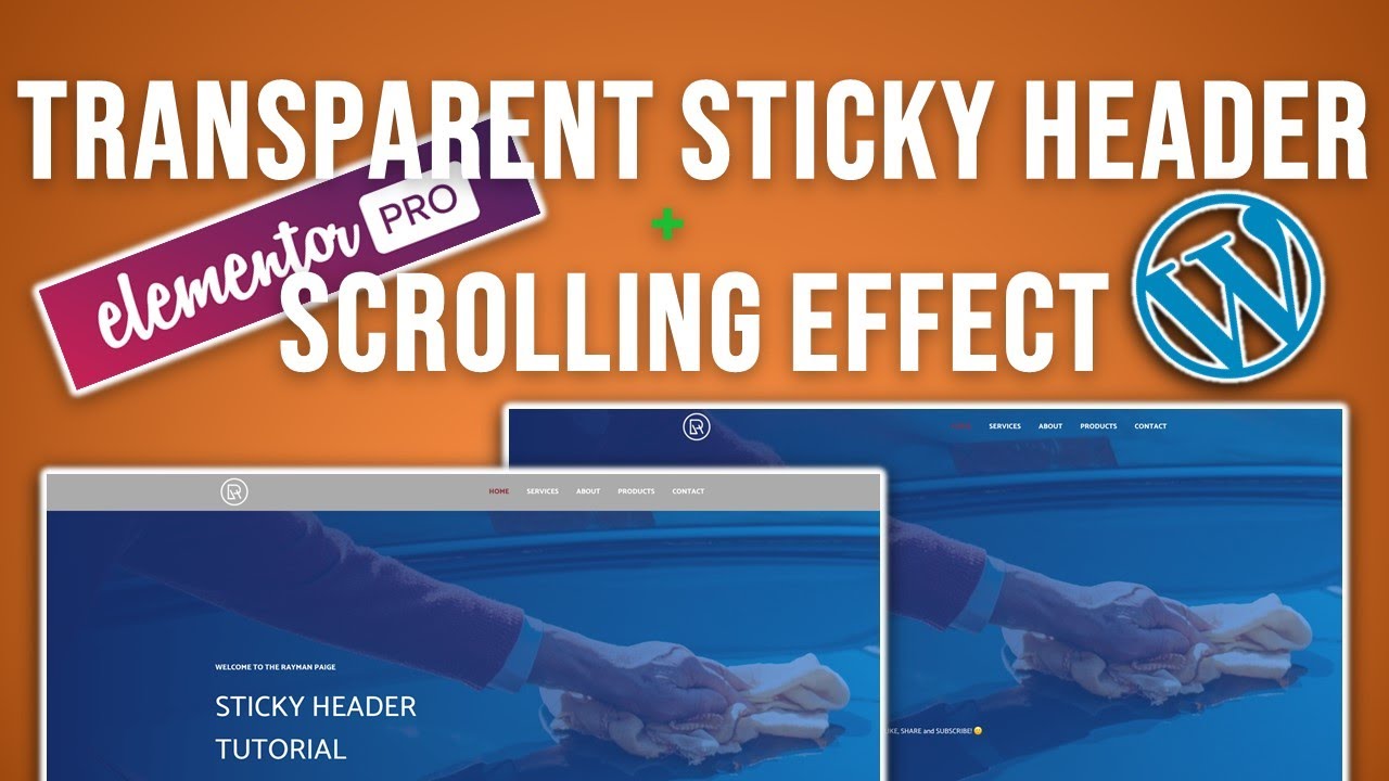 How To Create A Sticky Transparent Header In WordPress Using Elementor YouTube
