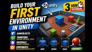 Create 3d game in unity. Explain GameObject, Transform, Material. Game Part -1 (Beginner Guide 2026)