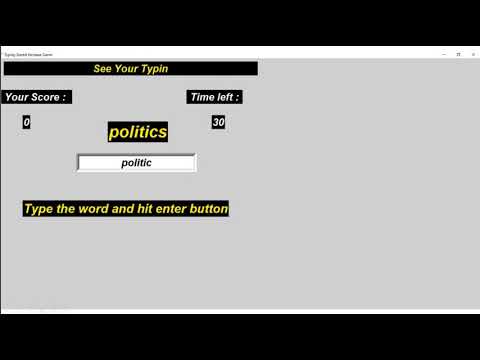 Speed Typing Game Using Python