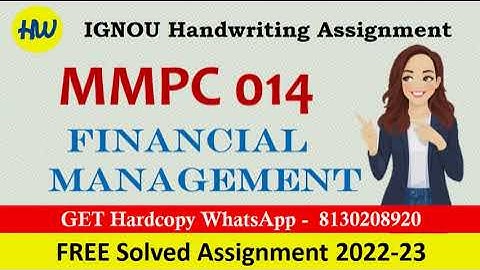 MMPC 014 SOLVED ASSIGNMENT 2022-2023 | IGNOU HANDWRITING SOLVED ASSIGNMENT 2022-2023