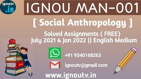 IGNOU MAN-001 Solved Assignment July 2021 & Jan 2022 [FREE] || IGNOU MAAN || IGNOU TV || IGNOU ||