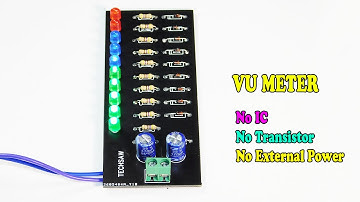 How To Make A LED VU Meter At Home | No IC,Transistor