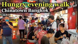 Night walking street at Chinatown Bangkok or Yaowarat Street Food. Gastronomic madness | Thai Taste