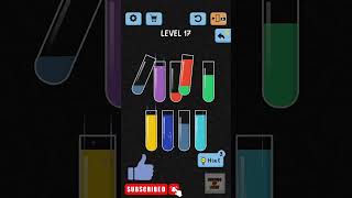 water color sort game _ level 17 لعبة نوع لون الماء  _ محاليل المخبر _ screenshot 1