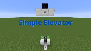 Simple Elevator in Minecraft! Java/Bedrock