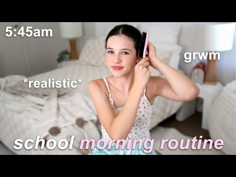 grwm SCHOOL MORNING ROUTINE 🕔 My First Day of High School