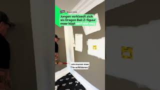 Jongen verkleedt zich als Dragon Ball Z-figuur maar krijgt verf niet weg