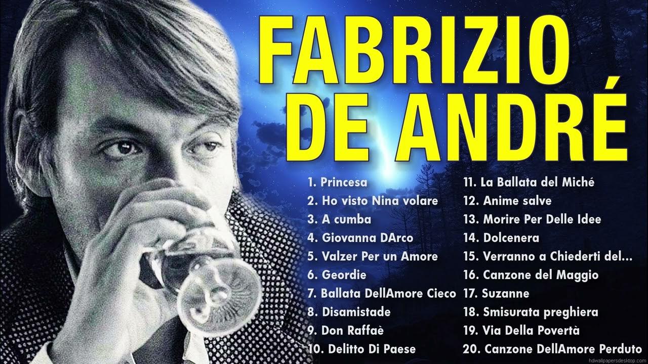 Grandi Successi Fabrizio De André 2023|| Le Migliori Canzoni Di