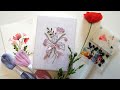 VLOG 5 - Designing a hand embroidery from scratch! Hand dyed crewelwork poppy flower project