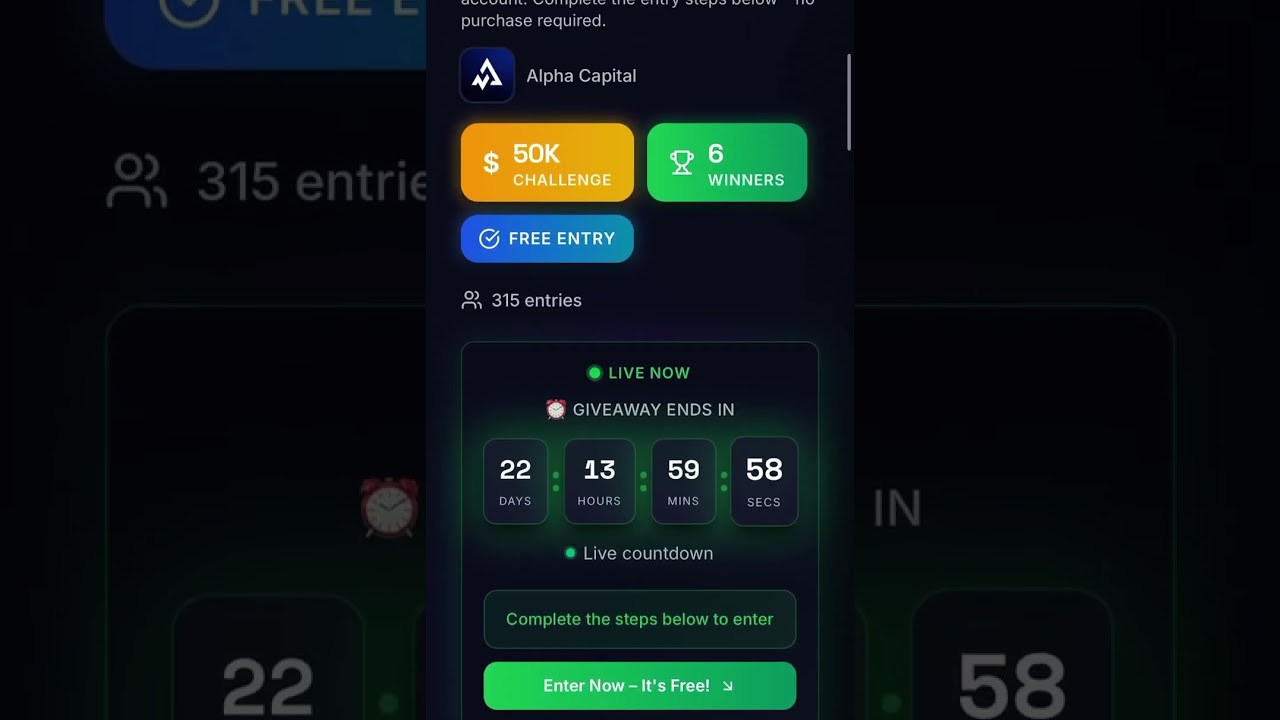 ALPHA CAPITAL GIVEAWAY + DISCOUNT CODE (2026) | FREE ALPHA CAPITAL CHALLENGE & COUPON 