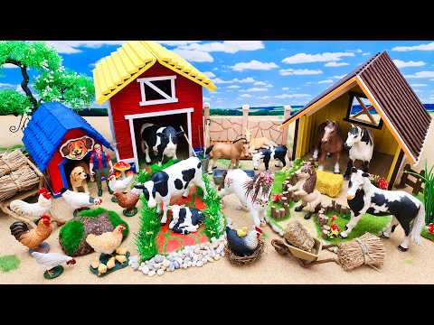 17 Minutes Satisfying Build a Cow, Horse Stable Farm - Transporting The Cows, Horses To New Farm