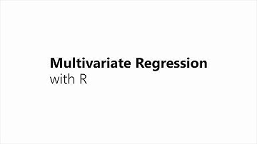 Multivariate Regression with R