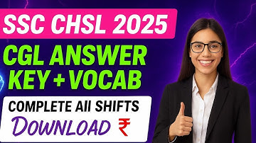 CGL ANSWER KEY AND COMPLETE VOCAB COMPILATION OF ALL SSC EXAM 2025 TILL DATE ✅😱