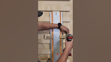 DIY Track Saw Guide Rail Holders!! 🪚👀 #DIY #Woodworking #shorts #tracksaw