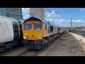 GBRF 66778 paired with 66791 working the weed killer + DRS 68009 hauling 37419 & 37425 (10/6/22)