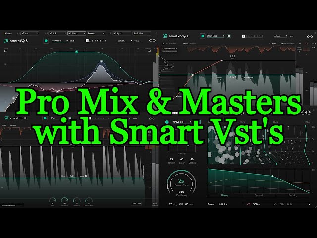 Mixing u0026 Mastering With Ai VST Plugins by Sonible - Smart Bundle (EQ 3, Comp 2, Reverb u0026 Limit) class=