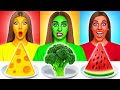एक ही रंग का भोजन चुनौती | शरारत युद्ध Multi DO Food Challenge
