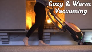 Cozy Vacuuming by Fireplace: Sleep Fast w Kenmore Sweeper Sound | Gentle White Noise While Barefoot