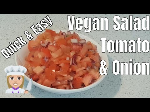 Video: Tomato Salad With Red Onions And Sesame Seeds - A Step By Step Recipe With A Photo