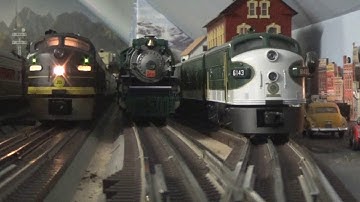 Modern O Running Session II- Lionel, MTH & Williams Steam + Diesel In Action!