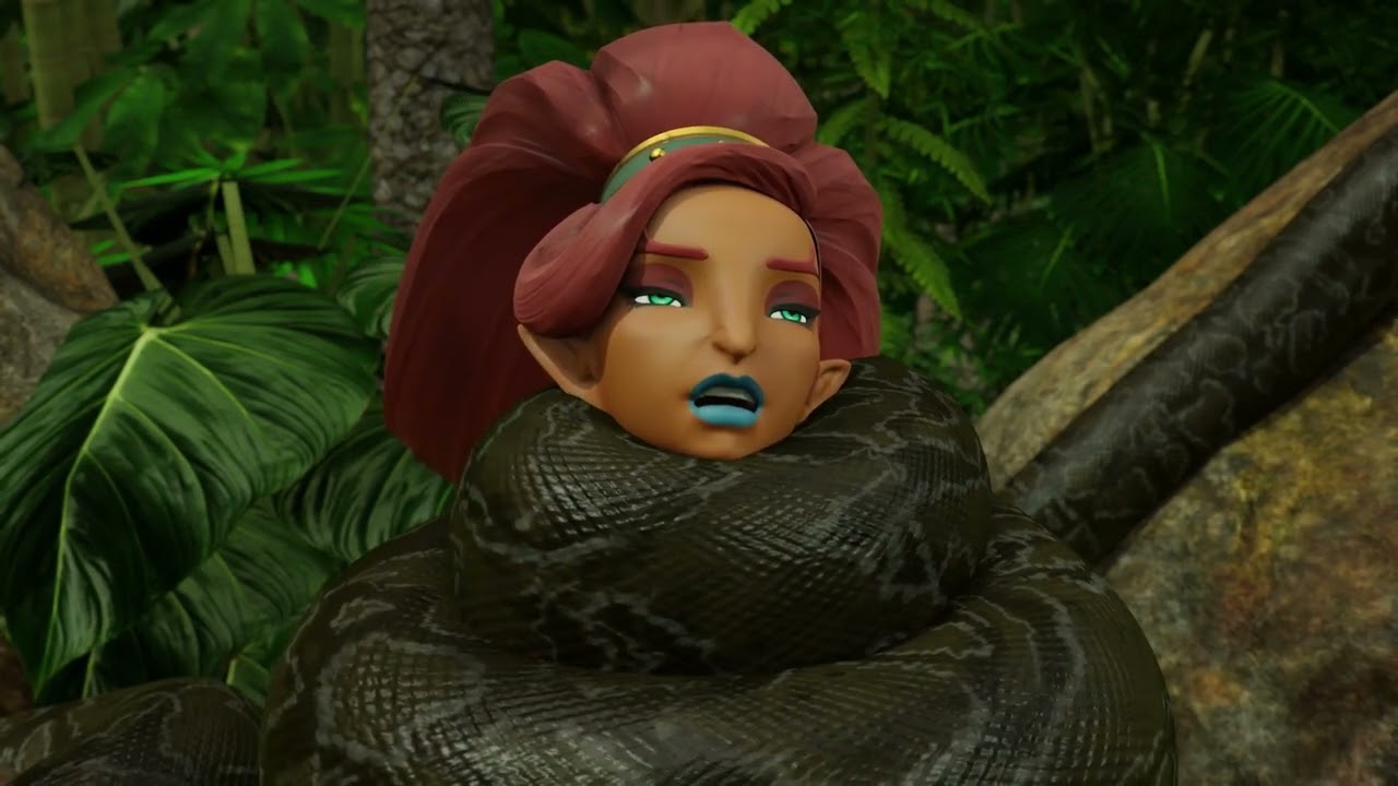 Zelda and urobosa get squeezed and eaten. 