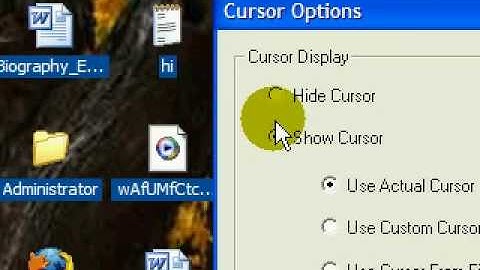 How to change the mouse on camstudio