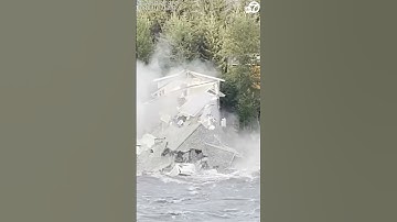 Home collapses into river during Alaska flooding