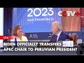 Biden Officially Transfers APEC Chair to Peruvian President