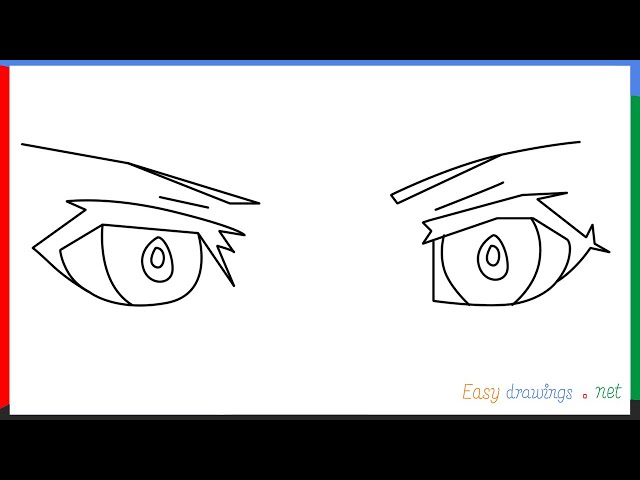 How to draw a HOT anime eyes (male)  easiest way!! #anime #arttutorial  #animeboy 