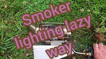 Smoker lighting lazy way - pine needles - beekeeping - Mapp torch