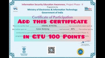 GTU 100 Points| Free Cyber Bullying Quiz | How to Complete 100 Points GTU ?