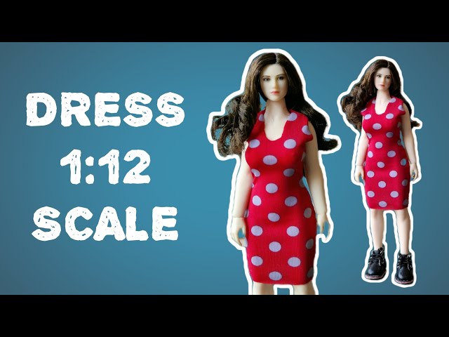 How to sew a simple dress 1:12 scale 