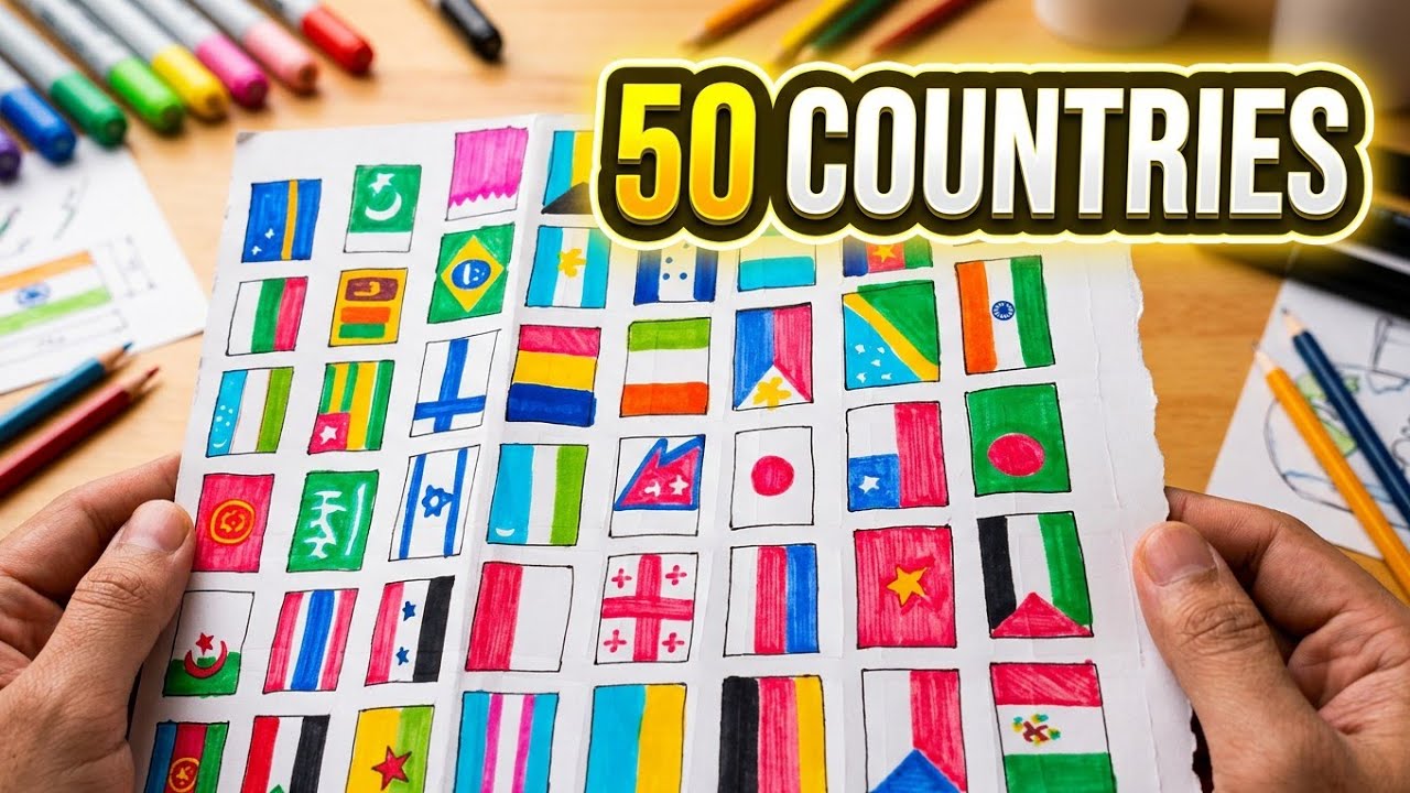 Diary Flag 🌏 Colouring Drawing 🫶🏻 LIVE 🔴 - YouTube