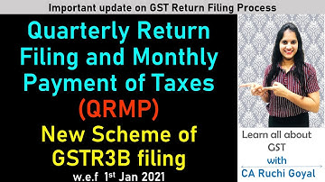 GSTR filing process changes ||Quarterly return filing|| New due dates of GSTR3B from 01.01.2021.