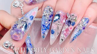 Spring Butterfly Garden Nail Art🦋 How to nail extensions at home / ASMR by 쥬네일JOUNAIL 127,607 views 3 weeks ago 25 minutes