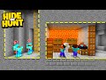 we made a SECRET Minecraft CAVE Base! - Hide Or Hunt #1