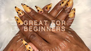 Easy Tortoise Shell Nails | Beginner Nail Design